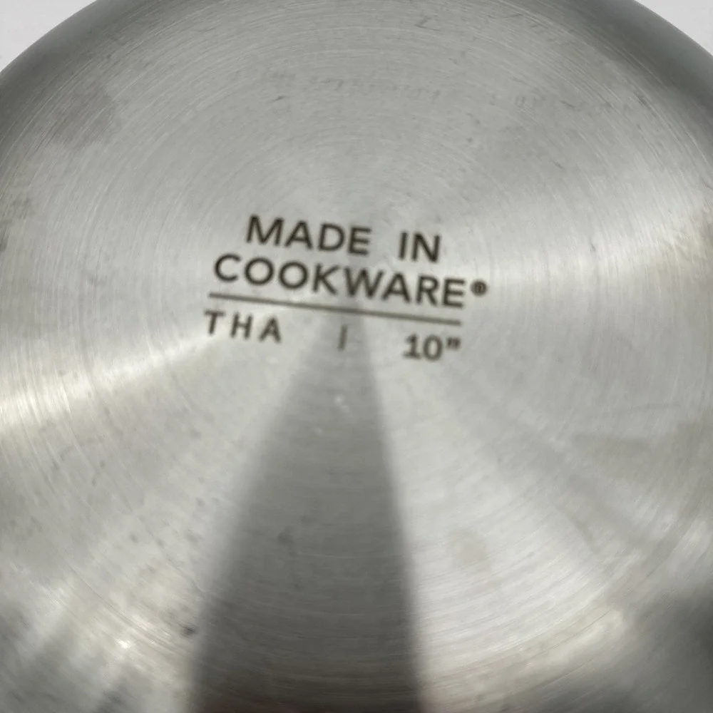 Made In 2 PIECE Stainless Clad Kadai With Lid Stainless Steel New